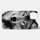 Coques Case-Mate iPhone Loup noir et blanc (Verso (horizontal))