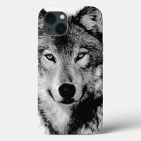 Loup noir et blanc
