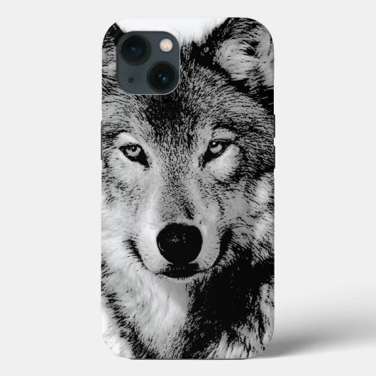 Coques Case-Mate iPhone Loup noir et blanc (Verso)