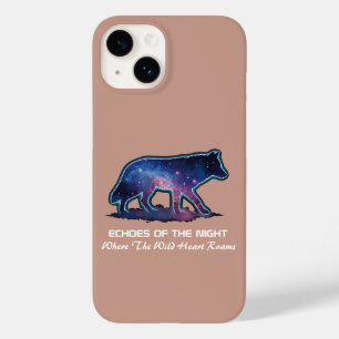 Coque Pour iPhone 14 Loup solitaire silhouette de galaxie (Échos de la