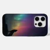 Coques Case-Mate iPhone Loup sous les aurores boréales (Verso (horizontal))