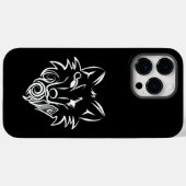 Coques Case-Mate iPhone Loup tribal noir et blanc (Verso (horizontal))