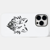Coques Case-Mate iPhone Loup tribal noir et blanc (Verso (horizontal))