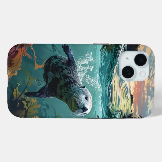 Coques Case-Mate iPhone Loupe de mer (Verso (horizontal))