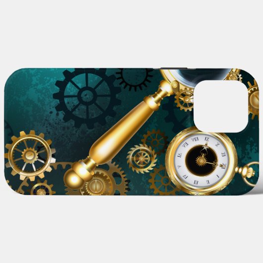 Coques Case-Mate iPhone Loupe en style Steampunk (Verso (horizontal))