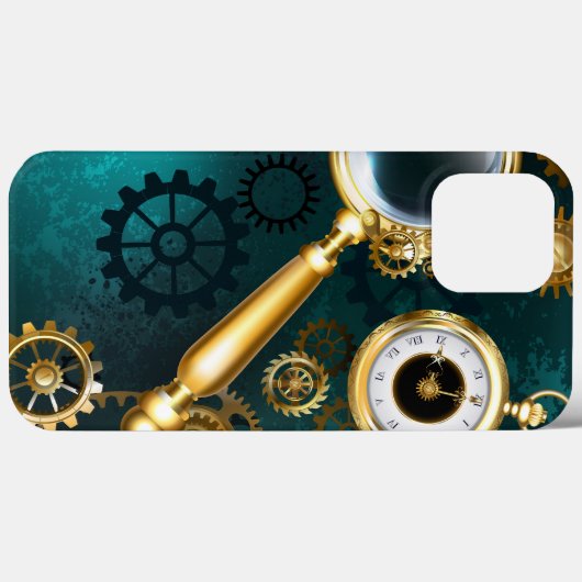 Coques Case-Mate iPhone Loupe en style Steampunk (Verso (horizontal))