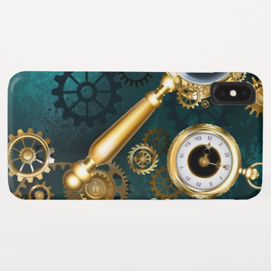 Coques Case-Mate iPhone Loupe en style Steampunk (Dos (Horizontal))