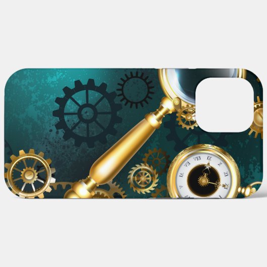 Coques Case-Mate iPhone Loupe en style Steampunk (Verso (horizontal))