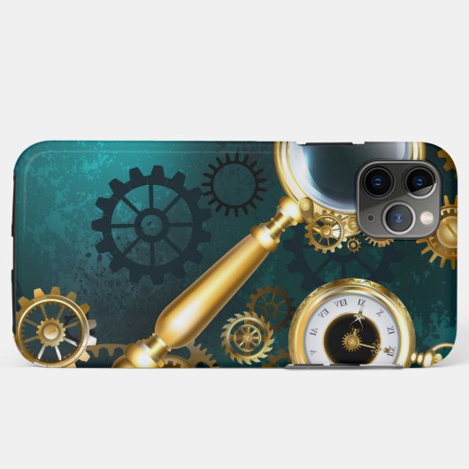 Coques Case-Mate iPhone Loupe en style Steampunk (Dos (Horizontal))