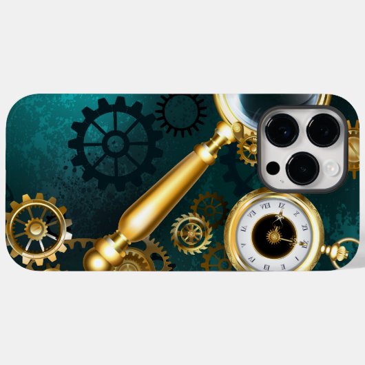 Coques Case-Mate iPhone Loupe en style Steampunk (Verso (horizontal))