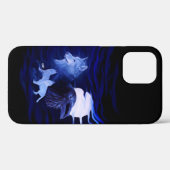 Coques Case-Mate iPhone Loups et corbeau avec pleine lune (Verso (horizontal))