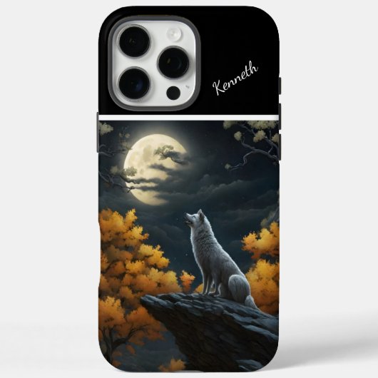 Coques Case-Mate iPhone Loups hurlant à la Pleine lune (Verso)