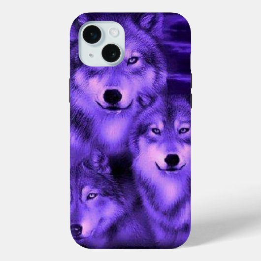 Coques Case-Mate iPhone Loups mauve mystique - Conception graphique audaci (Verso)