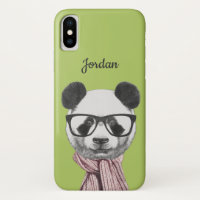 L'ours panda prêt d'hiver | ajoutent votre nom