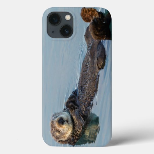Coques Case-Mate iPhone Loutre de mer flottant sur le dos dans l'océan (Verso)