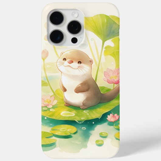 Coques Case-Mate iPhone Loutre sur un nénuphar (Verso)