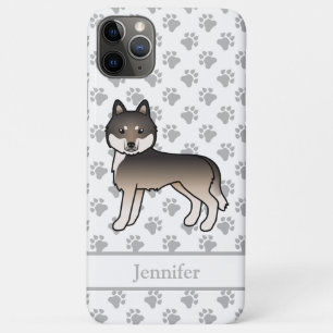 Case-Mate iPhone Case Louveteau gris foncé Husky sibérien de dessin anim