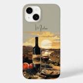 Coques Case-Mate iPhone Louveur de vin Monogramme personnalisé (Verso)