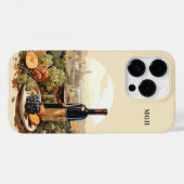Coques Case-Mate iPhone Louveur de vin Monogramme personnalisé (Verso (horizontal))