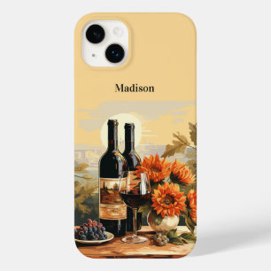 Coque Pour iPhone 14 Plus Louveur de vin Monogramme personnalisé