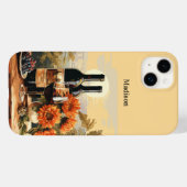 Coques Case-Mate iPhone Louveur de vin Monogramme personnalisé (Verso (horizontal))