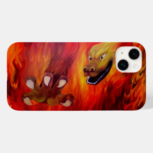 Coques Case-Mate iPhone Louvre rouge dragon (Verso (horizontal))