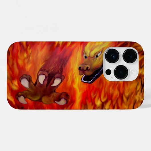 Coques Case-Mate iPhone Louvre rouge dragon (Verso (horizontal))