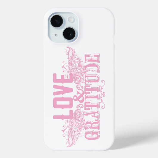 Coques Case-Mate iPhone Love and Gratitude Cell Phone Case (Verso)