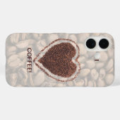 Coques Case-Mate iPhone Love Coffee Heart Coffee Beans iPhone 16 (Verso (horizontal))