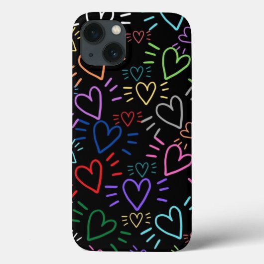 Coques Case-Mate iPhone Love Colored Hearts (Verso)