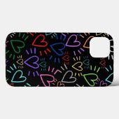 Coques Case-Mate iPhone Love Colored Hearts (Verso (horizontal))