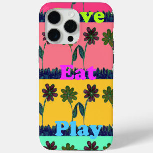 Coque iPhone 15 Pro Max Love Eat Play Art Print