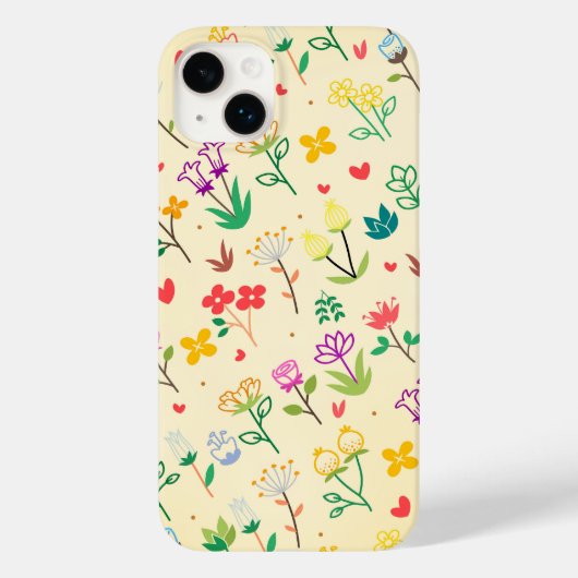 Coques Case-Mate iPhone Love Garden Fleurs et Coeurs de printemps (Verso)