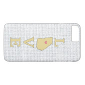 Coques Case-Mate iPhone LOVE Georgia State Map Coeur mobile (Dos (Horizontal))
