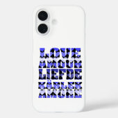 Coques Case-Mate iPhone Love Hearts Motif Bleu (Verso)