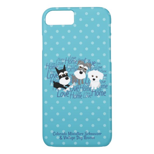Coques Case-Mate iPhone Love, Home - Polkadot Schnauzer Cell Phone Case (Dos)