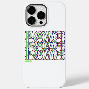 Coque Pour Pour iPhone 14 Pro Max LOVE LOVE LOVE LOVE typographie valentines jour