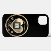 Coques Case-Mate iPhone Love Memory Photo Heart Gold (Verso (horizontal))