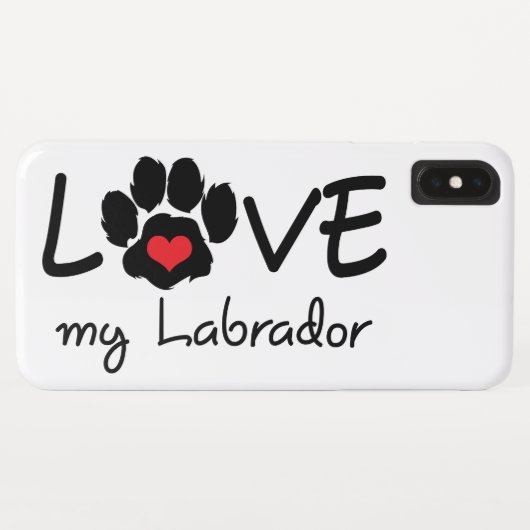 Coques Case-Mate iPhone Love My Labrador (Dos (Horizontal))