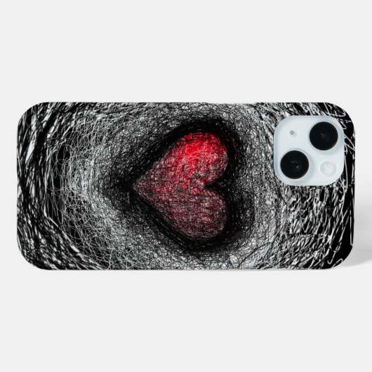 Coques Case-Mate iPhone Love Nest Heart Scratch iPhone Case (Verso (horizontal))