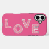 Coques Case-Mate iPhone Love Parties scintillant rose (Verso (horizontal))