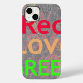 COQUES Case-Mate iPhone LOVE RED GOLDEN VERT (Verso)