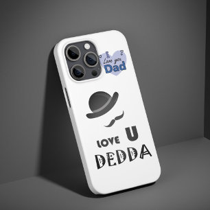 Coques iPhone 16 Love U Dedda - Cadeau spécial père, Élégant