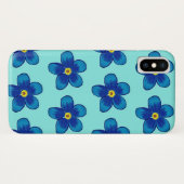 Coques Case-Mate iPhone Lovelu fleurs bleues Apple iPhone X, à peine là (Dos (Horizontal))