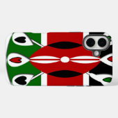 Coques Case-Mate iPhone Lovely Hearts Kenya : Drapeau Art Motif (Verso (horizontal))