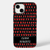 Coques Case-Mate iPhone Loves élégant Red Hearts Motif Personnalisé (Verso)