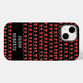Coques Case-Mate iPhone Loves élégant Red Hearts Motif Personnalisé (Verso (horizontal))
