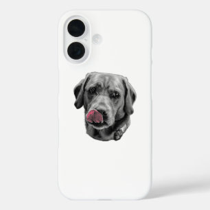 Coques iPhone 16 Loyauté de la langue rouge en gras dans l'encre Dé