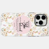 Coques Case-Mate iPhone Luc 1:45 Béni est Elle Aquarelle Rose Floral (Verso (horizontal))