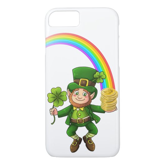Coques Case-Mate iPhone Lucky Bitcoin Rainbow Leprechaun (Dos)